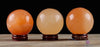 Orange SELENITE Crystal Sphere - Large - Crystal Ball, Housewarming Gift, Home Decor, E1128-Throwin Stones