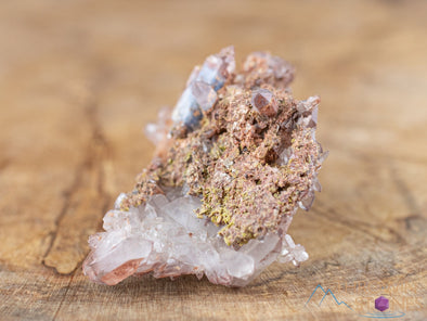 PAPAGOITE in QUARTZ Raw Crystal Cluster - Housewarming Gift, Home Decor, Raw Crystals and Stones, 41895-Throwin Stones
