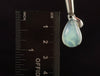 PERUVIAN OPAL Crystal Pendant - Genuine BLUE Opal Teardrop Cabochon w/ a Polished Finish and Set in a Sterling Silver Open Back Bezel, 52896-Throwin Stones