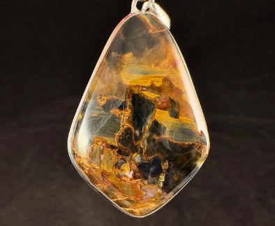 PIETERSITE Crystal Pendant - Top Grade AA, Sterling Silver, Arrowhead - Fine Jewelry, Healing Crystals and Stones, 54157-Throwin Stones