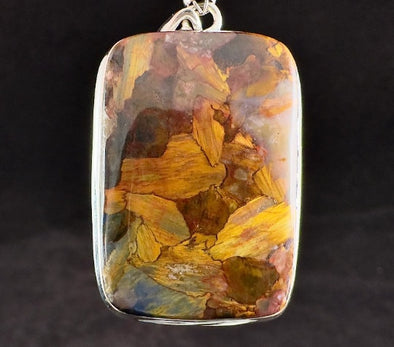 PIETERSITE Crystal Pendant - Top Grade AA, Sterling Silver - Fine Jewelry, Healing Crystals and Stones, 54168-Throwin Stones