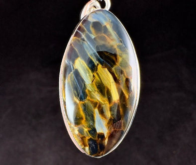 PIETERSITE Crystal Pendant - Top Grade AA, Sterling Silver, Oval - Fine Jewelry, Healing Crystals and Stones, 54141-Throwin Stones