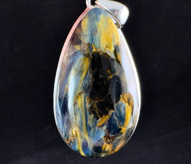 PIETERSITE Crystal Pendant - Top Grade AA, Sterling Silver, Teardrop - Fine Jewelry, Healing Crystals and Stones, 54147-Throwin Stones