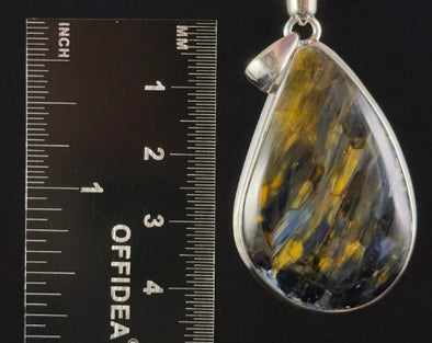 PIETERSITE Crystal Pendant - Top Grade AA, Sterling Silver, Teardrop - Fine Jewelry, Healing Crystals and Stones, 54165-Throwin Stones