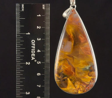 PIETERSITE Crystal Pendant - Top Grade AA, Sterling Silver, Teardrop - Fine Jewelry, Healing Crystals and Stones, 54171-Throwin Stones