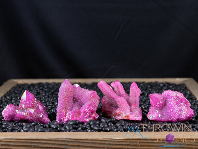Pink ROSE AURA QUARTZ Crystal Cluster - Rainbow Quartz Crystal, Spirit Quartz, Crystal Decor, E2142-Throwin Stones