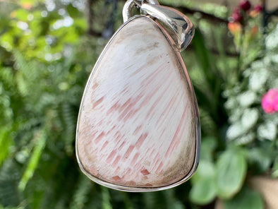 Pink SCOLECITE Gemstone Pendant - India - Authentic Scolecite Polished Crystal Jewelry, 53844-Throwin Stones