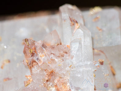 QUARTZ Raw Crystal Point w EPIDOTE - Housewarming Gift, Home Decor, Raw Crystals and Stones, 39906-Throwin Stones