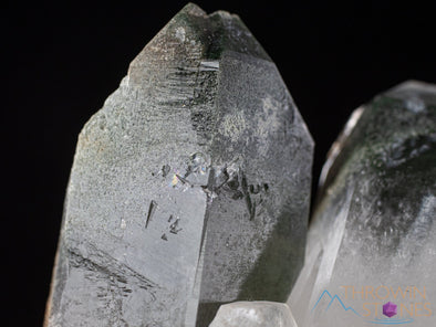 QUARTZ Raw Crystal w CHLORITE - Housewarming Gift, Home Decor, Raw Crystals and Stones, 41882-Throwin Stones