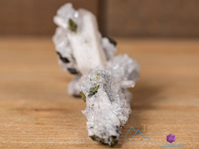 QUARTZ w EPIDOTE Raw Crystal Cluster - Housewarming Gift, Home Decor, Raw Crystals and Stones, 40735-Throwin Stones
