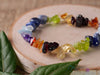 RAINBOW CHAKRA Crystal Bracelet - Chip Beads - Beaded Bracelet, Handmade Jewelry, Healing Crystal Bracelet, E0628-Throwin Stones