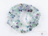 RAINBOW FLUORITE Crystal Necklace - Chip Beads - Long Crystal Necklace, Beaded Necklace, Handmade Jewelry, E0794-Throwin Stones