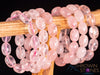 ROSE QUARTZ Crystal Bracelet - Oval Beads - Beaded Bracelet, Birthstone Bracelet, Handmade Jewelry, Healing Crystal Bracelet, E1720-Throwin Stones
