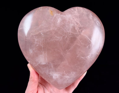 ROSE QUARTZ Crystal Heart - Crystal Carving, Housewarming Gift, Home Decor, Healing Crystals and Stones, 54696-Throwin Stones