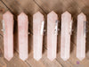 ROSE QUARTZ Wand, Rainbow CHAKRA Crystals - Crystal Wand, Metaphysical, Reiki, E1801-Throwin Stones