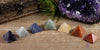 Rainbow CHAKRA Crystal Pyramids - Chakra Stones, Crystal Set, Crystal Starter Kit, Self Care, Healing Crystals and Stones, E0867-Throwin Stones