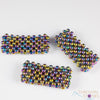 Rainbow HEMATITE Crystal Bracelet - Cuff Bracelet, Woven - Beaded Bracelet, Handmade Jewelry, Healing Crystal Bracelet, E2127-Throwin Stones