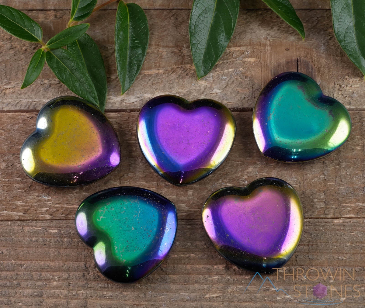 Rainbow HEMATITE Crystal Heart - Self Care, Home Decor, Healing Crysta – Throwin  Stones