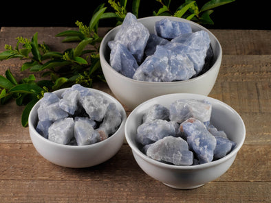 Raw Blue CALCITE Crystal Cluster - Metaphysical, Raw Rocks and Minerals, Home Decor, E0435-Throwin Stones