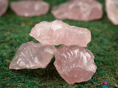Raw ROSE QUARTZ Crystal - Large Crystals, Metaphysical, Home Decor, Raw Crystals and Stones, E1446-Throwin Stones