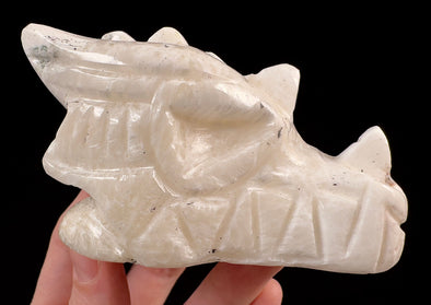 SCOLECITE Crystal Dragon - Dragon Figurine, Crystal Carving, Housewarming Gift, Home Decor, 53634-Throwin Stones