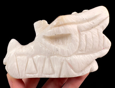 SCOLECITE Crystal Dragon - Dragon Figurine, Crystal Carving, Housewarming Gift, Home Decor, 53639-Throwin Stones