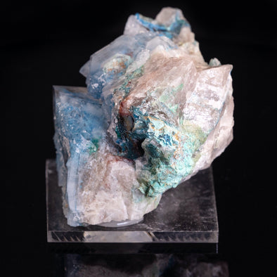 SHATTUCKITE, DIOPTASE in QUARTZ, Raw Crystal Cluster - Housewarming Gift, Home Decor, Raw Crystals and Stones, 39738-Throwin Stones