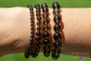 SMOKY QUARTZ Crystal Bracelet - Round Beads - Beaded Bracelet, Handmade Jewelry, Healing Crystal Bracelet, E0612-Throwin Stones