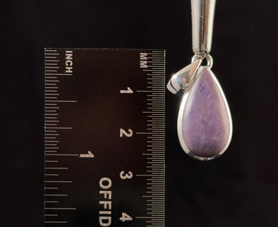 SPURRITE Gemstone Pendant - Genuine Spurrite Teardrop Crystal Cabochon with a Polished Finish Set in an Open Back Bezel, 53155-Throwin Stones