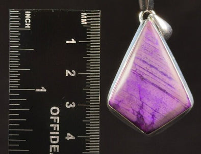 SUGILITE Crystal Pendant - AA, Sterling Silver, Arrowhead Cabochon - Fine Jewelry, Healing Crystals and Stones, 54215-Throwin Stones