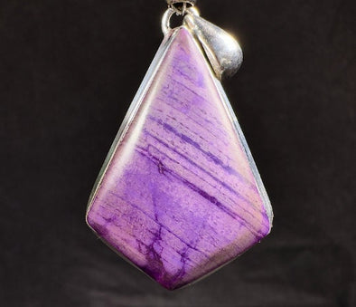 SUGILITE Crystal Pendant - AA, Sterling Silver, Arrowhead Cabochon - Fine Jewelry, Healing Crystals and Stones, 54215-Throwin Stones