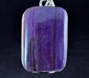 SUGILITE Crystal Pendant - AA, Sterling Silver, Rectangle Cabochon - Handmade Jewelry, Gift for Her, 54235-Throwin Stones
