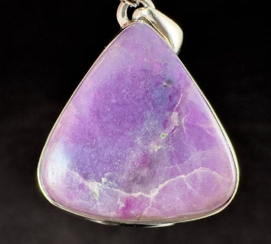 SUGILITE Crystal Pendant - AA, Sterling Silver, Triangle Cabochon - Handmade Jewelry, Gift for Her, 54243-Throwin Stones