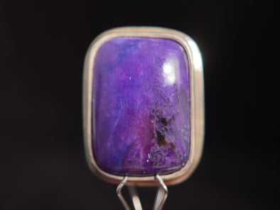 SUGILITE Crystal Pendant - Sterling Silver, Rectangle - Handmade Jewelry, Healing Crystals and Stones, 45982-Throwin Stones