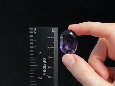 SUPER SEVEN AMETHYST - Large Faceted Oval - Birthstone, Gemstones, Jewelry Making, Semi Precious Stones, 42031-Throwin Stones