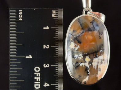 TIFFANY STONE Crystal Pendant - Sterling Silver, Opal Fluorite Bertrandite Beryllium - Fine Jewelry, Healing Crystals and Stones, 54493-Throwin Stones