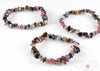 TOURMALINE Crystal Bracelet - Chip Beads - Beaded Bracelet, Birthstone Bracelet, Handmade Jewelry, E0634-Throwin Stones