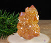 Tangerine AURA QUARTZ - Rainbow Aura Quartz, Crystal Cluster, Spirit Quartz, Crystal Decor, Metaphysical, R0501-Throwin Stones