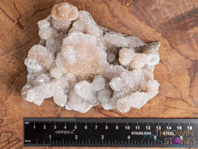 White Angel AURA QUARTZ - Rainbow Quartz Crystal, Spirit Quartz, Crystal Decor, 46681-Throwin Stones