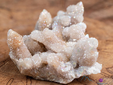 White Angel AURA QUARTZ - Rainbow Quartz Crystal, Spirit Quartz, Crystal Decor, 46681-Throwin Stones