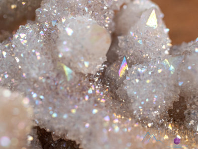White Angel AURA QUARTZ - Rainbow Quartz Crystal, Spirit Quartz, Crystal Decor, 46681-Throwin Stones