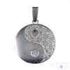 YIN YANG Pendant, Flower of Life Pendant - Silver Pendant, Hippie Necklace, Sacred Geometry, E1509-Throwin Stones