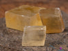 Yellow CALCITE Raw Crystal - Small Rhombohedron - Metaphysical, Home Decor, Raw Crystals and Stones, E1014-Throwin Stones