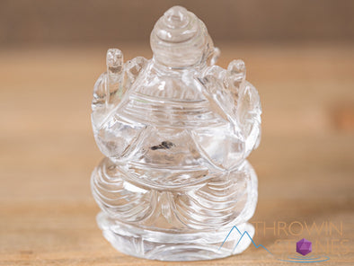 CLEAR HIMALAYAN QUARTZ Crystal Ganesha - Lord Ganesh Statue, Crystal Carving, Home Decor, Healing Crystals and Stones, 40697