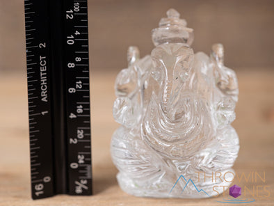 CLEAR HIMALAYAN QUARTZ Crystal Ganesha - Lord Ganesh Statue, Crystal Carving, Home Decor, Healing Crystals and Stones, 40692