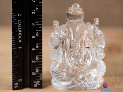 CLEAR HIMALAYAN QUARTZ Crystal Ganesha - Lord Ganesh Statue, Crystal Carving, Home Decor, Healing Crystals and Stones, 40697