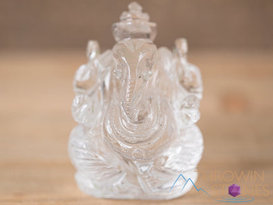 CLEAR HIMALAYAN QUARTZ Crystal Ganesha - Lord Ganesh Statue, Crystal Carving, Home Decor, Healing Crystals and Stones, 40692