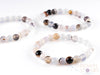 AGATE Crystal Bracelet - Round Beads - Beaded Bracelet, Handmade Jewelry, Healing Crystal Bracelet, E0600-Throwin Stones