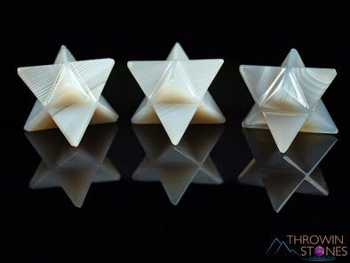 AGATE Crystal Merkaba - Metaphysical Sacred Geometry Star, Unique Gift for Home Decor, E2154-Throwin Stones