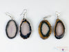 AGATE SLICE Crystal Earrings - Dangle Earrings, Handmade Jewelry, Crystal Drop Earrings, E2157-Throwin Stones